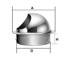 Chụp thông hơi D200 ( chuẩn inox 304)