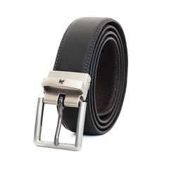Thắt lưng khóa xoay MIKK35-23 - 2 mặt da đen/nâu