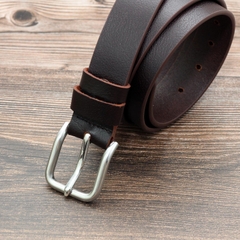 Thắt lưng nam da bò Khóa inox - 3.5cm