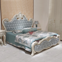 GIƯỜNG NGỦ GỖ TỰ NHIÊN NHẬP KHẨU CAO CẤP TÂN CỔ ĐIỂN 918B