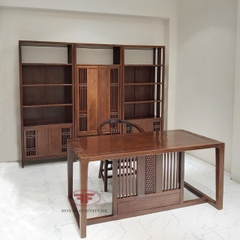 BỘ TỦ TÀI LIỆU INDOCHINE GỖ ÓC CHÓ NHẬP KHẨU 9801