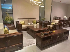 BỘ SOFA PHÒNG KHÁCH HIỆN ĐẠI INDOCHINE GỖ ÓC CHÓ 6603