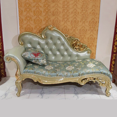 GHẾ QUÝ PHI TÂN CỔ ĐIỂN DÁT VÀNG MÀU CHAMPAGNE (SAMPANH) SANG TRỌNG A902