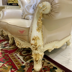 BỘ SOFA PHÒNG KHÁCH TÂN CỔ ĐIỂN DÁT VÀNG 921B