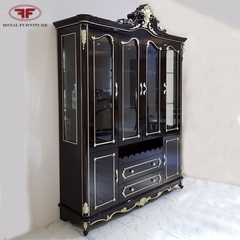 MẪU TỦ RƯỢU TÂN CỔ ĐIỂN ĐẸP MÀU NÂU PIANO G960