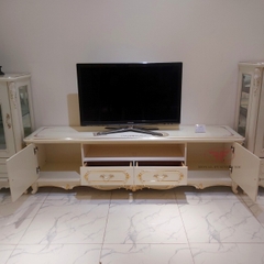 KỆ TIVI 2M TÂN CỔ ĐIỂN DÁT VÀNG ĐẸP LONG LANH, QUÝ TỘC 922B