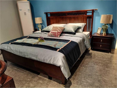 GIƯỜNG NGỦ INDOCHINE GỖ ÓC CHÓ 1M8X2M-325