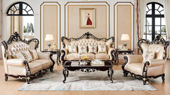 SOFA DA THẬT NHẬP KHẨU TÂN CỔ ĐIỂN PHONG CÁCH PHÁP G921