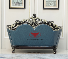 SOFA MÀU XANH DƯƠNG TÂN CỔ ĐIỂN GỖ TỰ NHIÊN G9930