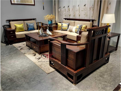 BỘ SOFA PHÒNG KHÁCH HIỆN ĐẠI INDOCHINE GỖ ÓC CHÓ 6603