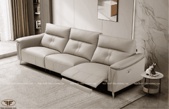 SOFA TÍCH HỢP KÊ CHÂN ĐIỆN TRẮNG KEM TỐI GIẢN