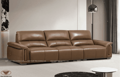 SOFA BĂNG 3 NÂU DA BÒ TỐI GIẢN