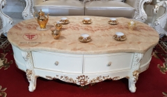 BỘ SOFA GỖ TỰ NHIÊN TÂN CỔ ĐIỂN DÁT VÀNG 9902B