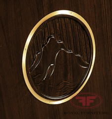 BÀN LÀM VIỆC INDOCHINE MẶT ĐÁ GỖ ÓC CHÓ CAO CẤP  HT2322