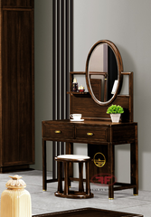 BÀN TRANG ĐIỂM 0.9M INDOCHINE GỖ ÓC CHÓ 2353