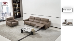 SOFA ĐIỆN TÍCH HỢP TỰA CHÂN NÂU ĐẮT TỐI GIẢN
