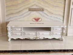 [NHIỀU KÍCH THƯỚC] KỆ TIVI NHẬP KHẨU TÂN CỔ ĐIỂN SAINA WHITE