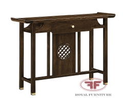 BÀN CONSOLE TRANG TRÍ INDOCHINE GỖ ÓC CHÓ NHẬP KHẨU ĐẸP HT2381