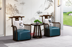 BỘ BÀN TRÀ THƯ GIÃN INDOCHINE GỖ ÓC CHÓ 2 GHẾ SANG TRỌNG 2392