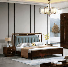 GIƯỜNG NGỦ 1M8X2M INDOCHINE GỖ ÓC CHÓ NHẬP KHẨU 2333