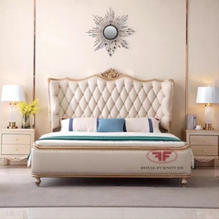 GIƯỜNG NGỦ HIỆN ĐẠI LUXURY NHẬP KHẨU BỌC NỈ A8816