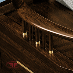 BỘ SOFA INDOCHINE DÁNG CHỮ L GỖ ÓC CHÓ NHẬP KHẨU 2305