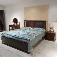 GIƯỜNG NGỦ INDOCHINE GỖ ÓC CHÓ 9801 - SẴN HÀNG TẠI SHOWROOM