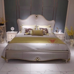 GIƯỜNG NGỦ  LUXURY GỖ TỰ NHIÊN 1M8 X2M NHẬP KHẨU A8829