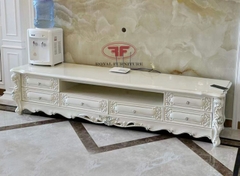 [NHIỀU KÍCH THƯỚC] KỆ TIVI NHẬP KHẨU TÂN CỔ ĐIỂN SAINA WHITE