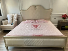 GIƯỜNG NGỦ  LUXURY GỖ TỰ NHIÊN 1M8 X2M NHẬP KHẨU A8829