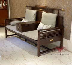 GHẾ TRƯỜNG KỶ INDOCHINE GỖ ÓC CHÓ NHẬP KHẨU HT2335