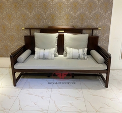 GHẾ TRƯỜNG KỶ INDOCHINE GỖ ÓC CHÓ NHẬP KHẨU HT2335