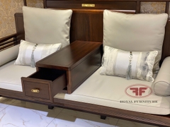 GHẾ TRƯỜNG KỶ INDOCHINE GỖ ÓC CHÓ NHẬP KHẨU HT2335