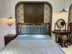 GIƯỜNG NGỦ 1M8X2M INDOCHINE GỖ ÓC CHÓ NHẬP KHẨU 2333