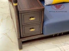 BỘ SOFA INDOCHINE DÁNG CHỮ L GỖ ÓC CHÓ NHẬP KHẨU 2305