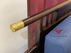 BỘ SOFA INDOCHINE DÁNG CHỮ L GỖ ÓC CHÓ NHẬP KHẨU 2305