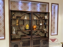 TỦ TRANG TRÍ ĐẸP INDOCHINE GỖ ÓC CHÓ NHẬP KHẨU HT2526