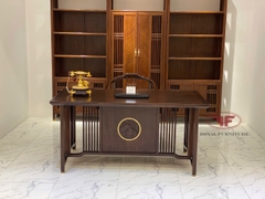 BÀN LÀM VIỆC 1M6 MẶT GỖ ÓC CHÓ INDOCHINE NHẬP KHẨU HT2329