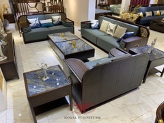 BỘ SOFA PHÒNG KHÁCH INDOCHINE GỖ ÓC CHÓ NHẬP KHẨU 2302