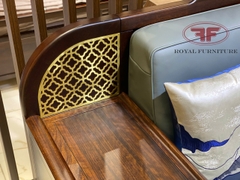 BỘ SOFA PHÒNG KHÁCH INDOCHINE GỖ ÓC CHÓ NHẬP KHẨU 2302