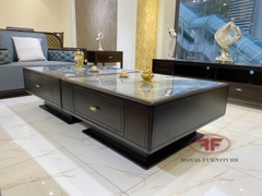 BÀN TRÀ INDOCHINE GỖ ÓC CHÓ 1M8 MẶT ĐÁ, BÀN GHÉP LINH HOẠT 2310