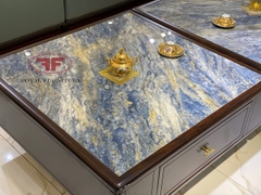 BÀN TRÀ INDOCHINE GỖ ÓC CHÓ 1M8 MẶT ĐÁ, BÀN GHÉP LINH HOẠT 2310