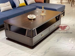 BÀN TRÀ NGĂN KÉO INDOCHINE GỖ ÓC CHÓ MẶT GỖ HT2316