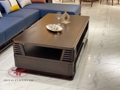 BÀN TRÀ NGĂN KÉO INDOCHINE GỖ ÓC CHÓ MẶT GỖ HT2316