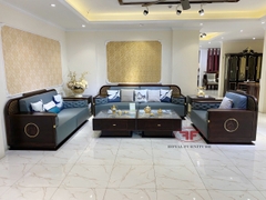 BỘ SOFA PHÒNG KHÁCH INDOCHINE GỖ ÓC CHÓ NHẬP KHẨU 2302