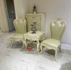 BỘ BÀN 2 GHẾ THƯ GIÃN TÂN CỔ ĐIỂN DÁT VÀNG SIÊU CẤP MỚI