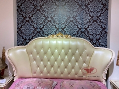 GIƯỜNG NGỦ DÁT VÀNG TÂN CỔ ĐIỂN GỖ TỰ NHIÊN SANG TRỌNG D502