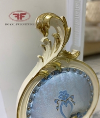 BÀN TRANG ĐIỂM CÔ DÂU TÂN CỔ ĐIỂN DÁT VÀNG GỖ TỰ NHIÊN CAO CẤP 805