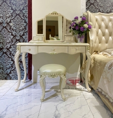 BÀN TRANG ĐIỂM CÔ DÂU TÂN CỔ ĐIỂN GỖ TỰ NHIÊN D502
