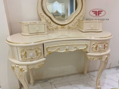 BÀN TRANG ĐIỂM CÔ DÂU TÂN CỔ ĐIỂN DÁT VÀNG GỖ TỰ NHIÊN CAO CẤP 805